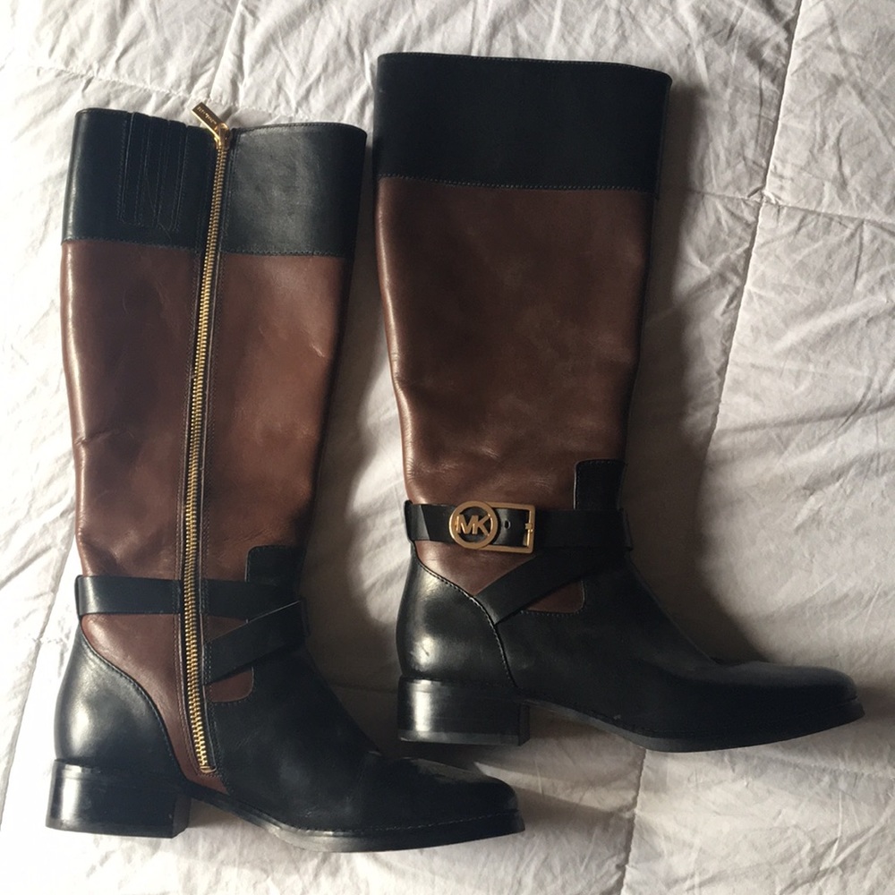 Michael Kors Boots - Leather and Logo Riding